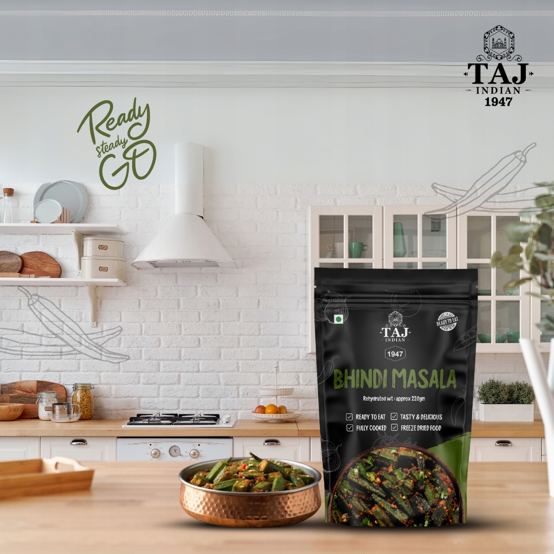 TAJ INDIAN 1947 BHINDI MASALA 220G Brand TAJ INDIAN 1947