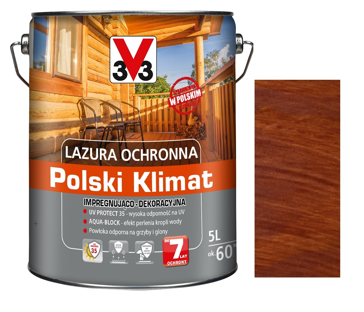 

Lazura V33 Polski Klimat 7LAT Mahoń 5L