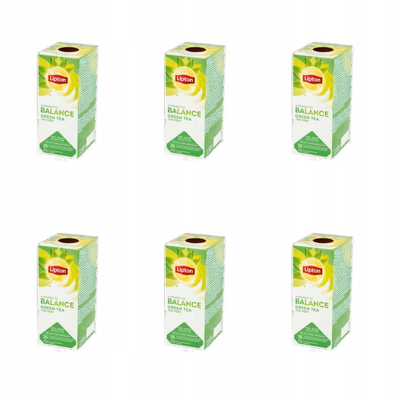 Lipton Classic Green Tea Pure Herbata zielona 32,5 g (25 kopert) X6