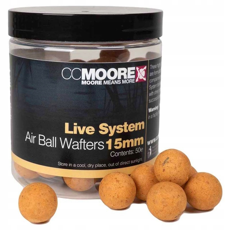 Karpiowe Kulki Haczykowe CC Moore Live System Air Ball Wafters 15mm 50szt.