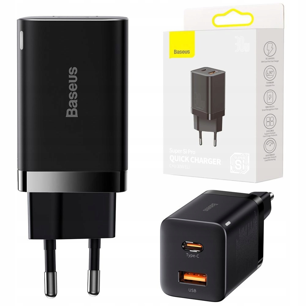 

Ładowarka Baseus Usb-c Usb-a Power Delivery 30W