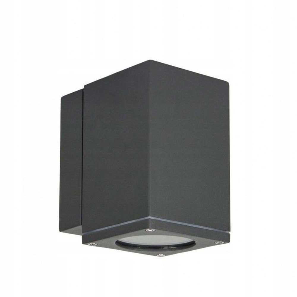 Čtvercové zahradní nástěnné svítidlo Su-ma, šedé, závit GU10, max 35 W, IP54