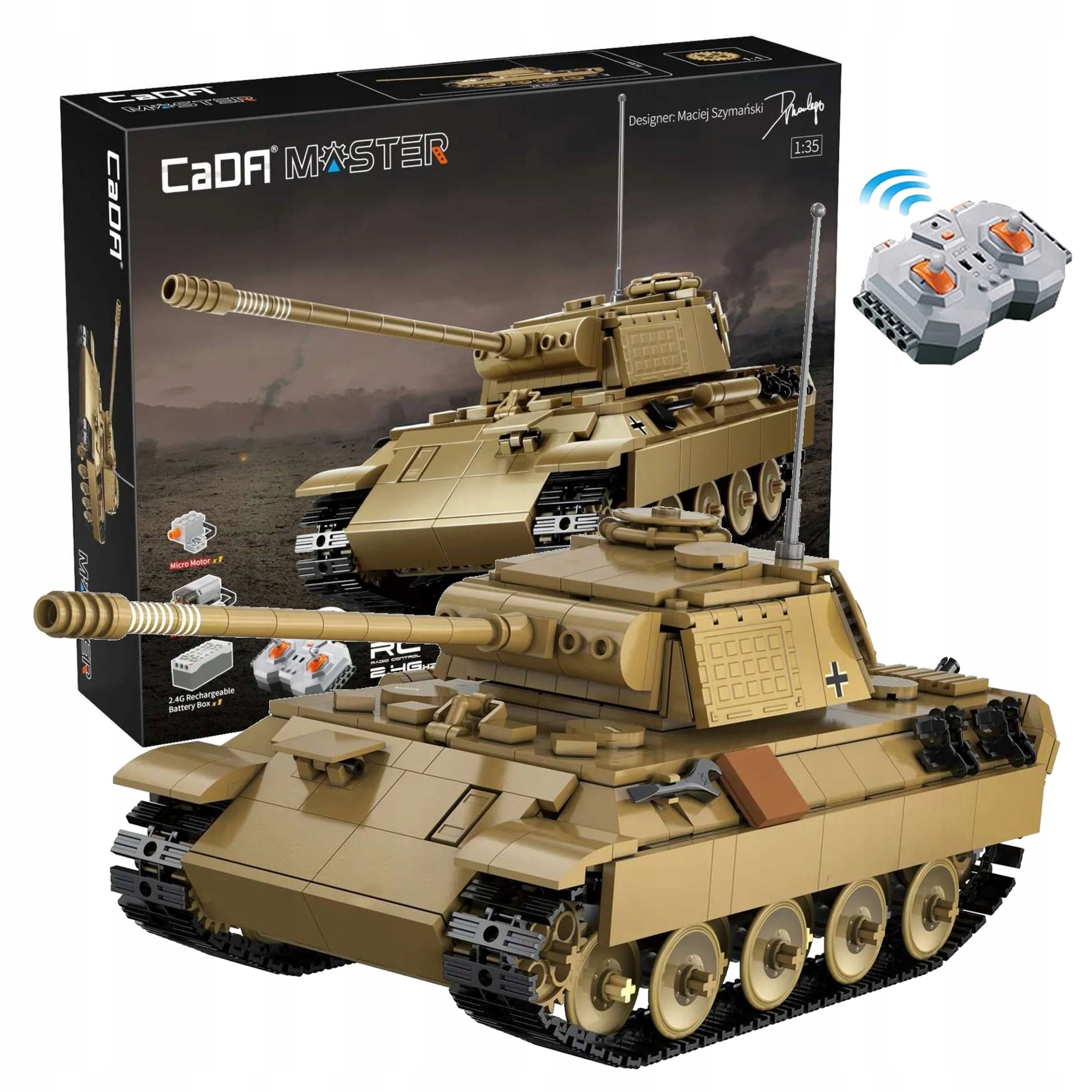 

Klocki Master Panther Tank Czołg Zdalnie Sterowany