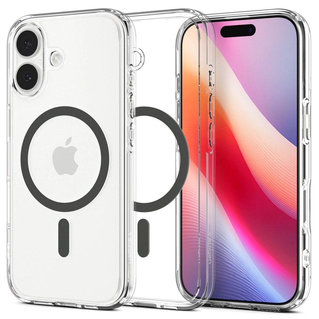 Etui Spigen Ultra Hybrid MagSafe na iPhone 17 przezroczysto-szare