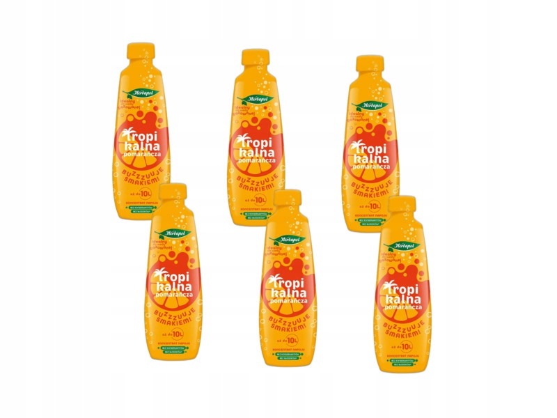 Koncentrat napoju Herbapol Tropikalna Pomarańcza 405 ml x 6