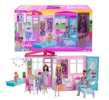 

Domek Barbie FXG55 z lalką basen , kuchnia
