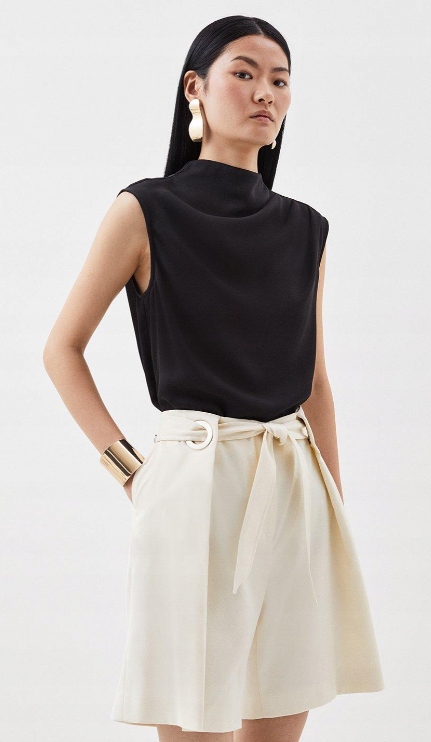 Karen Millen Dámské elegantní kalhoty Kraťasy velikost 40 1Y1M