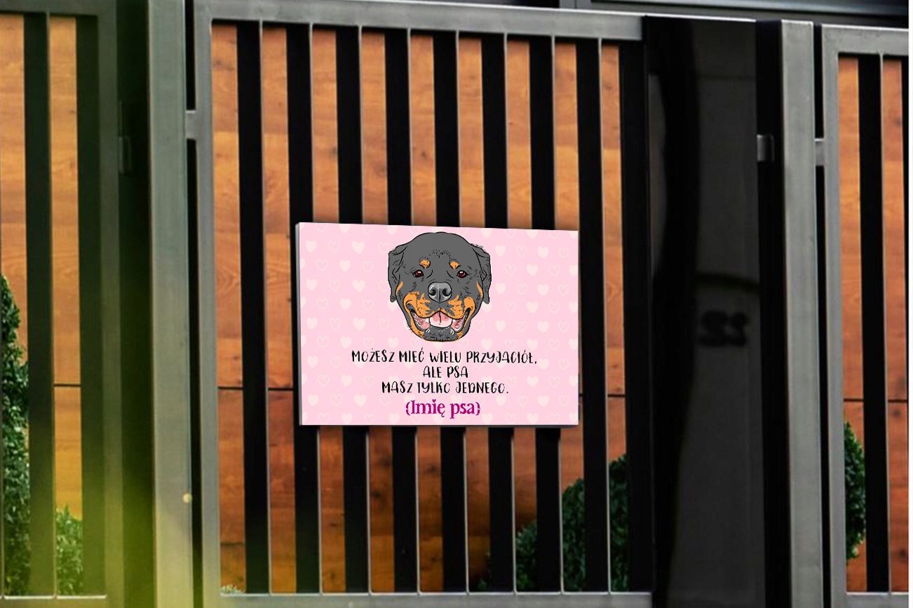 TABLICZKA RÓŻOWY 22X15CM LABRADOR MASZ TYLKO JEDNEGO PERSONALIZACJA IMIĘ Marka TabPrint