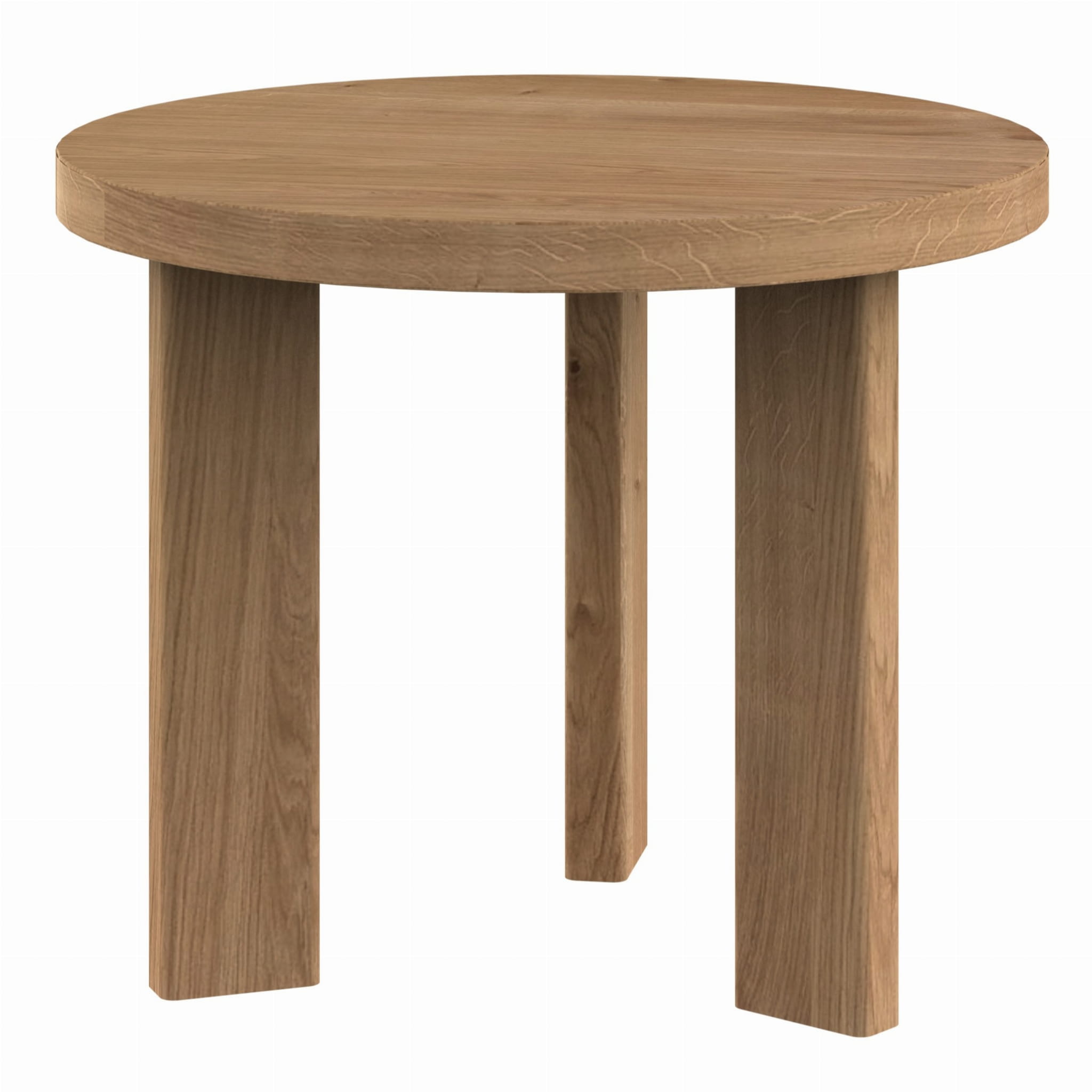 Kávový stolek kulatý dřevěný do obývacího pokoje dubový olejovaný loft Mono 70 cm