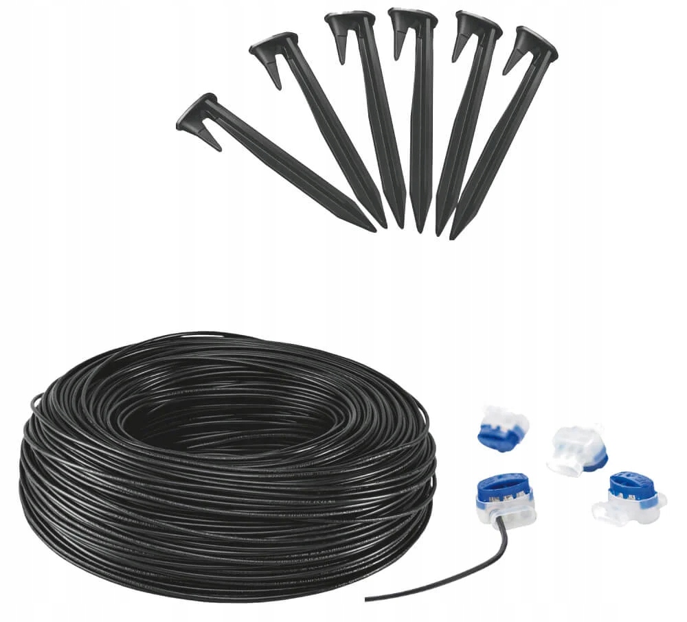 Zestaw Instalacyjny do Robota Al-ko Robolinho Przewód 150m Szpilki Złączki