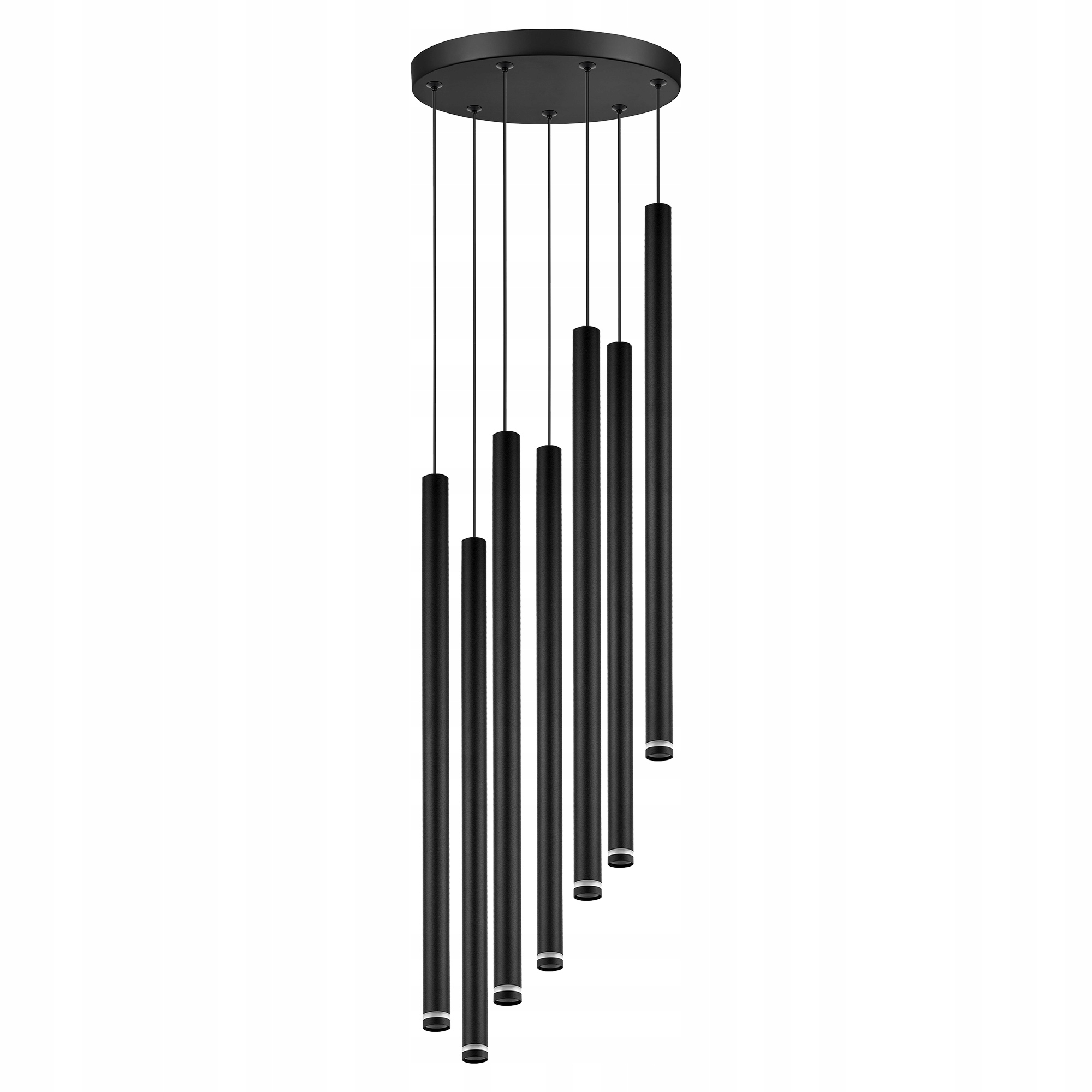 Závěsné Stropní Svítidlo Stropní Svítidlo Lustr Tuba Sopel Černá 7x G9 Modern