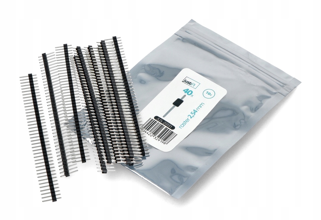 Wtyk goldpin 1x40 prosty raster 2,54mm - czarny Producent bez marki