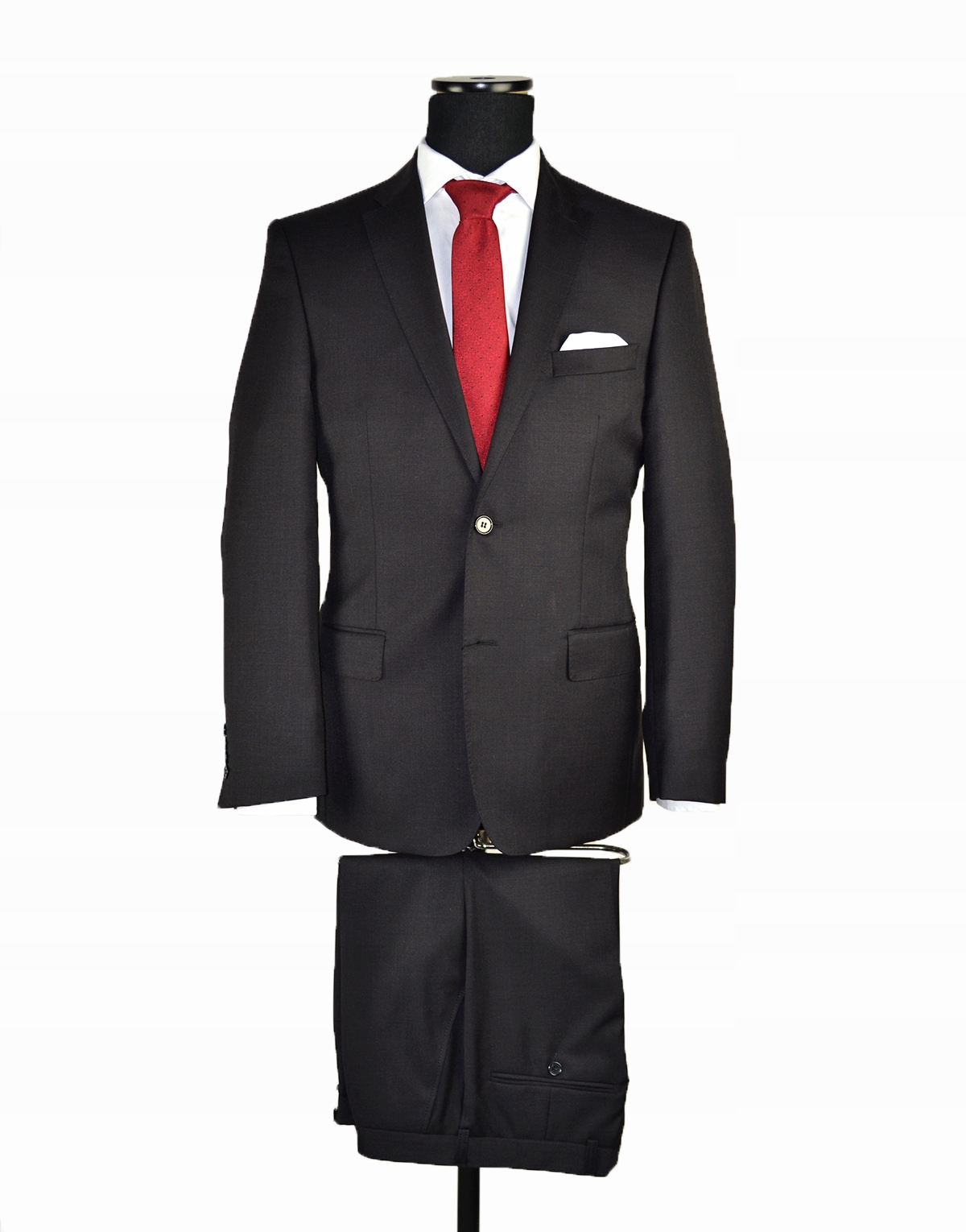 Garnitur męski jednorzędowy czarny REGULAR 182/96/82