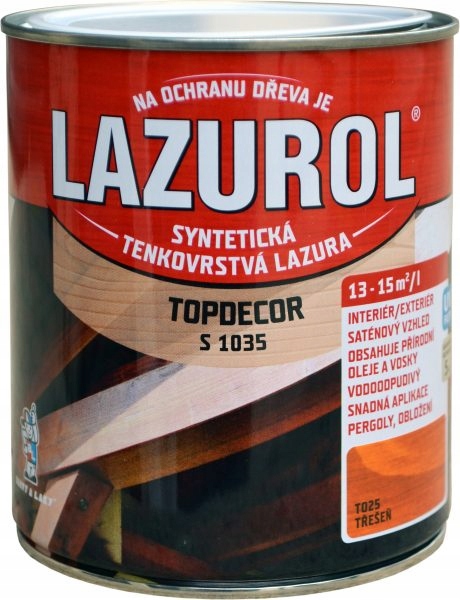Lazura s voskom Lazurol Topdecor S1035 9L Bezbarevná