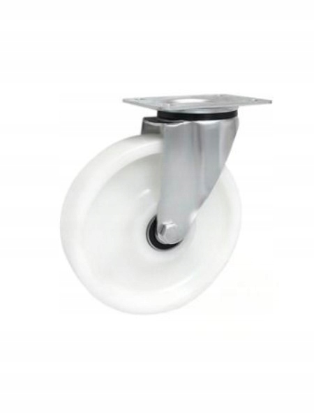 Polyamidové kolo o průměru 200 mm, otočné pouzdro, kuličkové ložisko.