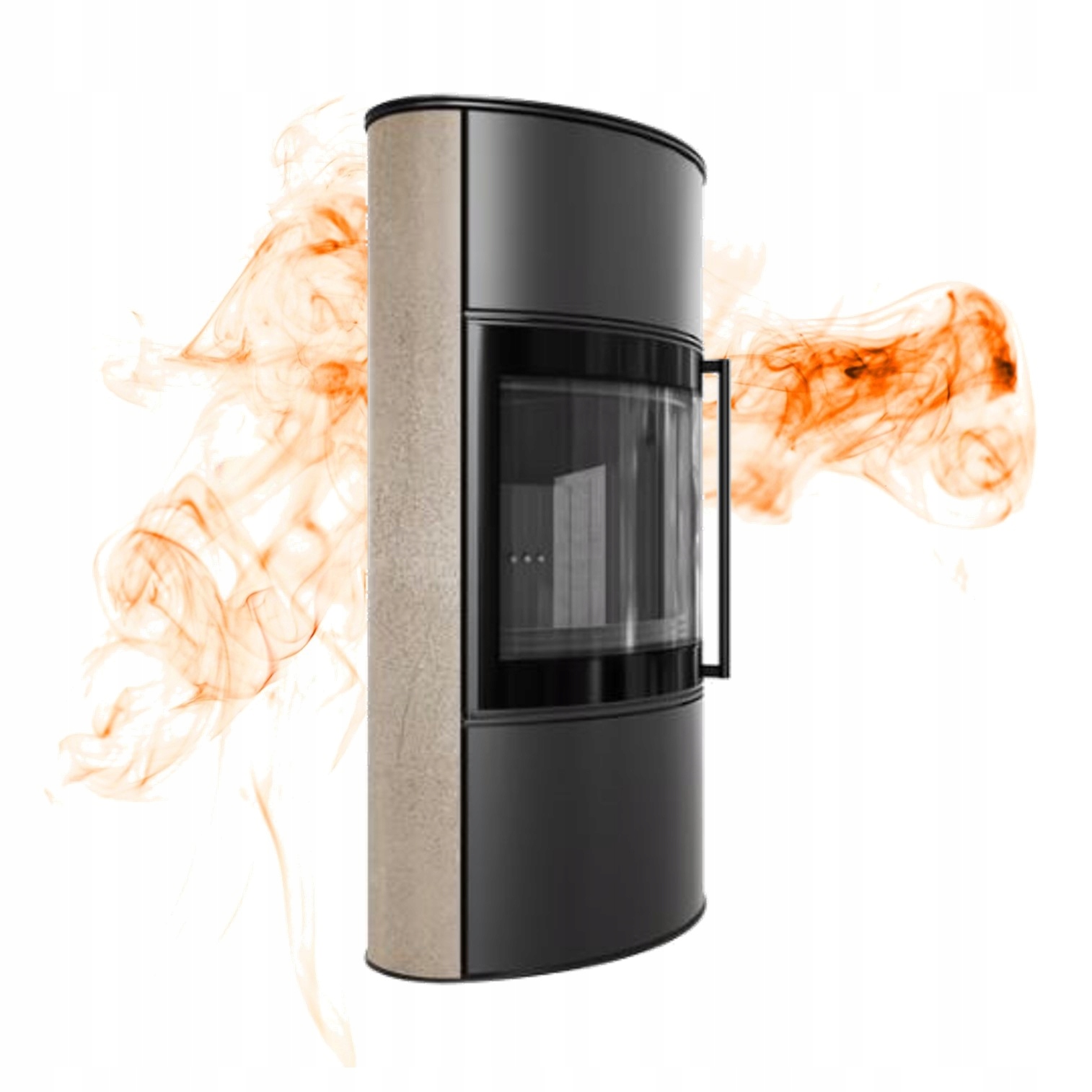 Kamna Vysoká akumulační keramika Gold Satin černá termotec