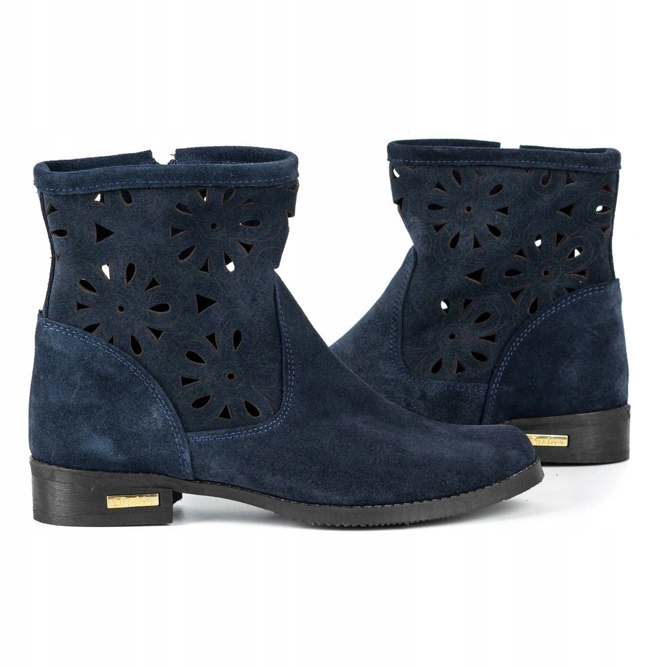 Wygodne botki ażurowe Alice granatowe r.38 Rozmiar 38