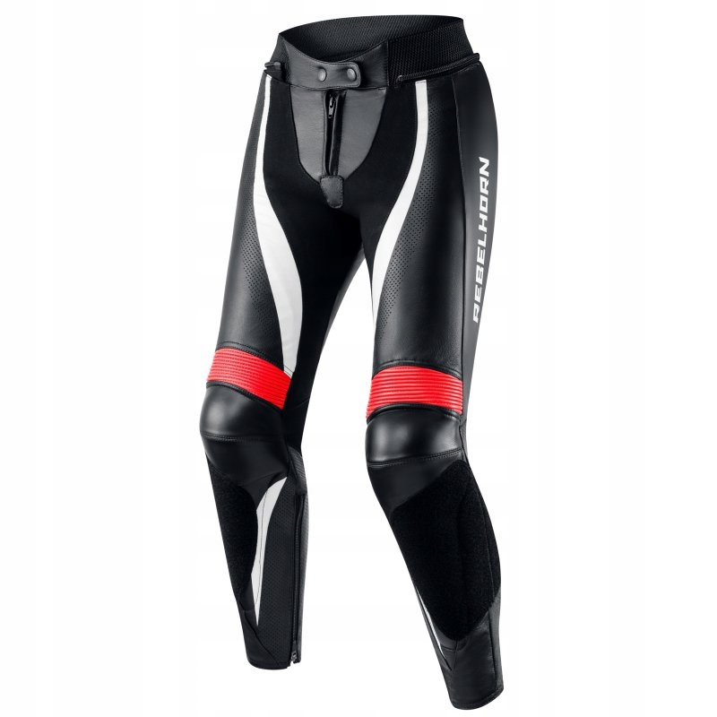 Kožené Nohavice Rebelhorn Rebel Lady Black/flo Red/white D38