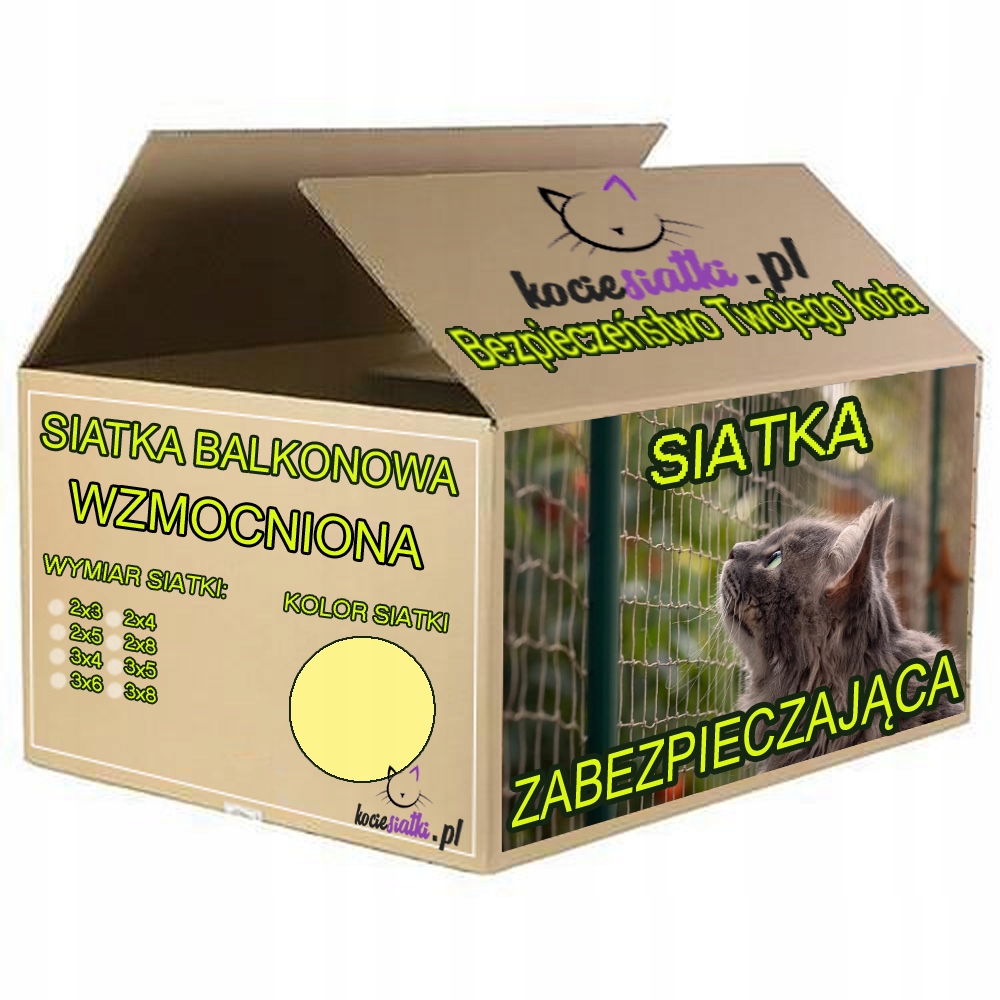 Zesílená síť pro kočky S Hrubou dvojitou vazbou – Nejpevnější Na Trhu!