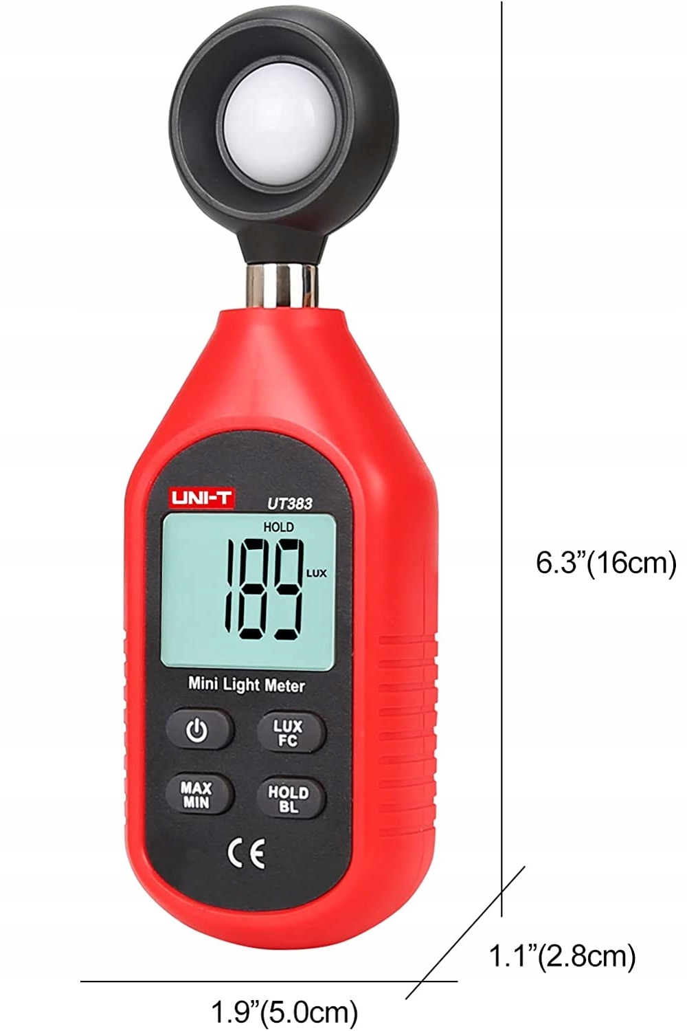 Miernik natężenia oświetlenia światła Uni-T UT383 luksomierz luksometr Kod producenta UT