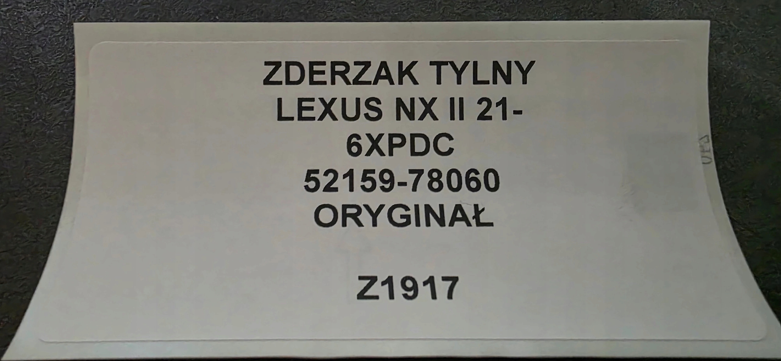 bumper rear LEXUS NX II 21- 6XPDC original 52159-78060