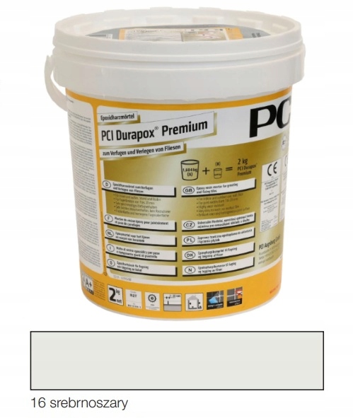 Pci Durapox Premium – epoxidová škárovacia hmota č. 16, striebornošedá, 2 kg