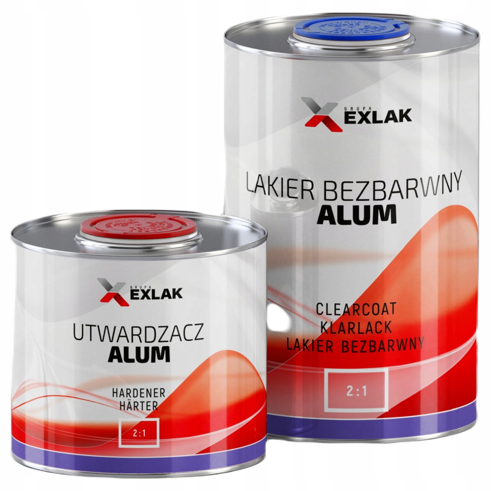 Lakier bezbarwny na aluminium Exlak Alum 1L Specjalny Utwardzacz