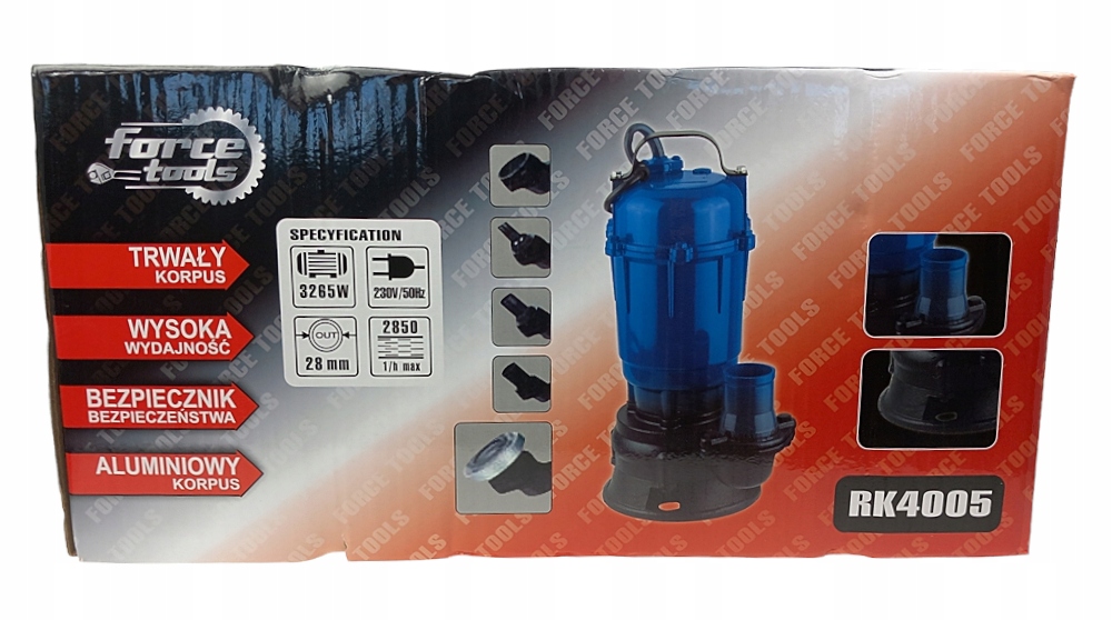 Pompa do wody czystej brudnej szamba z rozdrabniaczem Zatapialna Mocna Pojemność hydrofora 0 l