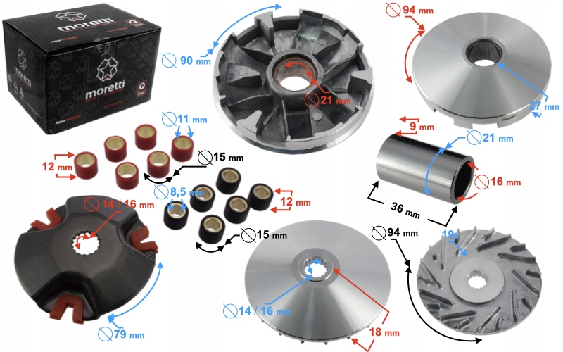 Tuningový Variátor Pro Skútr Galactic Martinelli