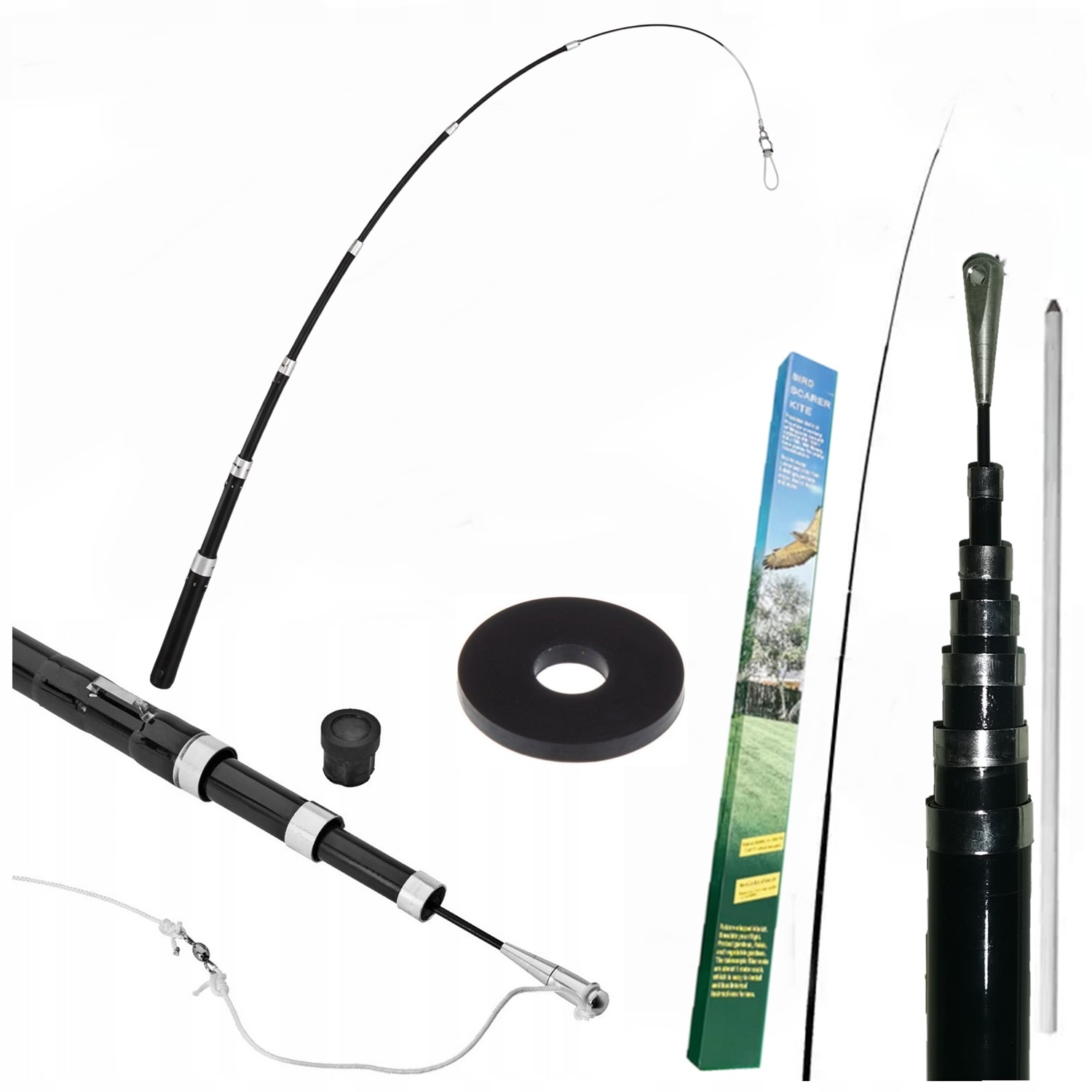 Odpuzovač ptáků Maszt 6 metrů sklolaminát Koncovka Z Oceli Premium