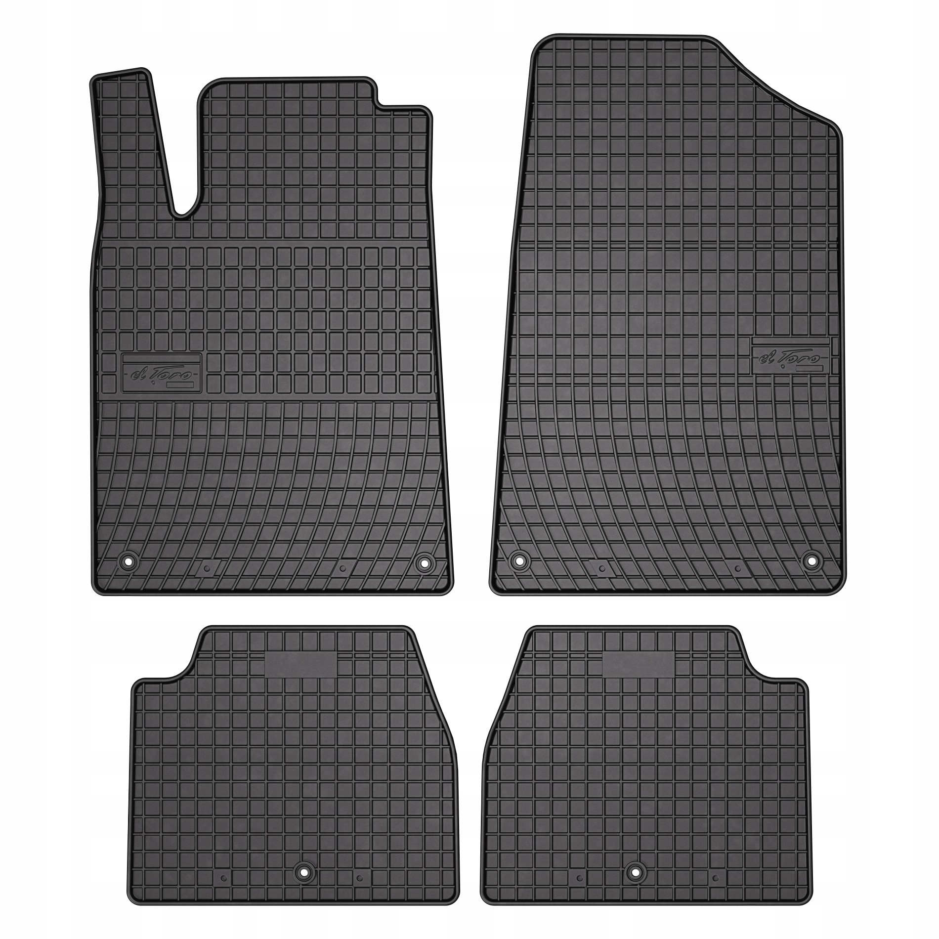 Gumové koberce Frogum ElToro pro Peugeot 607 1999-2010, sada 4 ks okrajů