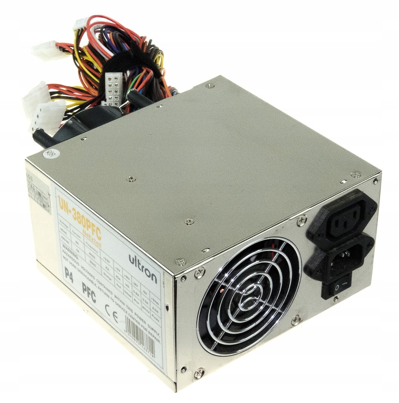 Ultron UN-380PFC 380W Atx 20-PIN Aux Molex Počítačový zdroj