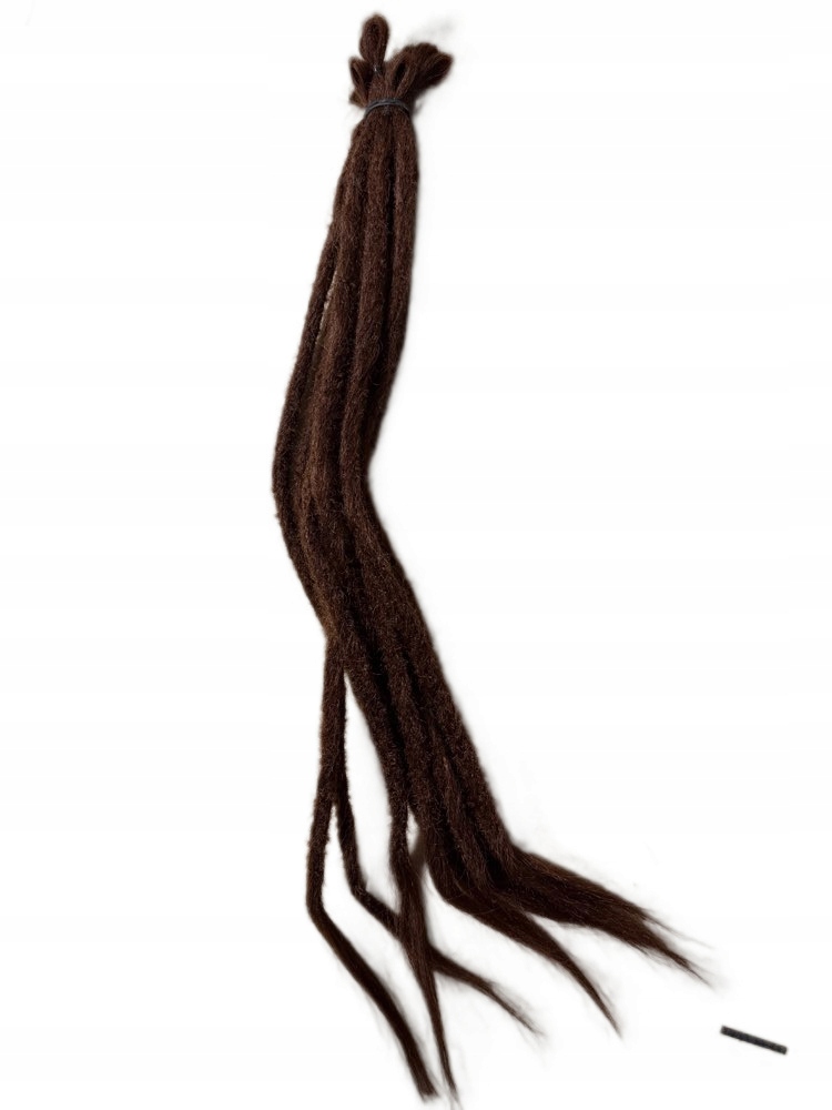 10x Hnědé Prameny Umělých Syntetických Dredů 50 cm