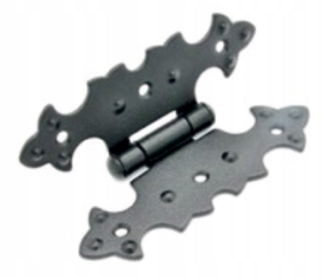 Zawias meblowy ozdo. symetryczny czarny 75x50x1,5