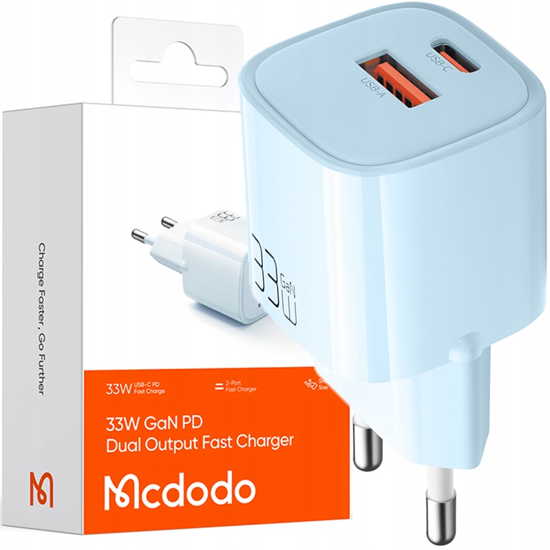 

Mcdodo Nano GaN Szybka Ładowarka Usb/usb-c Pd 33W