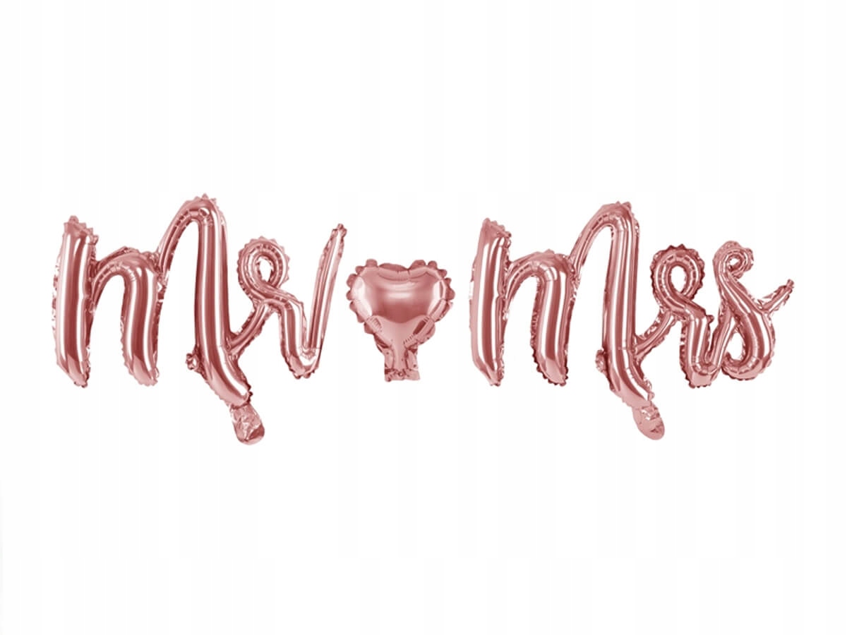 

Balon foliowy napis Mr & Mrs Ślub Wesele