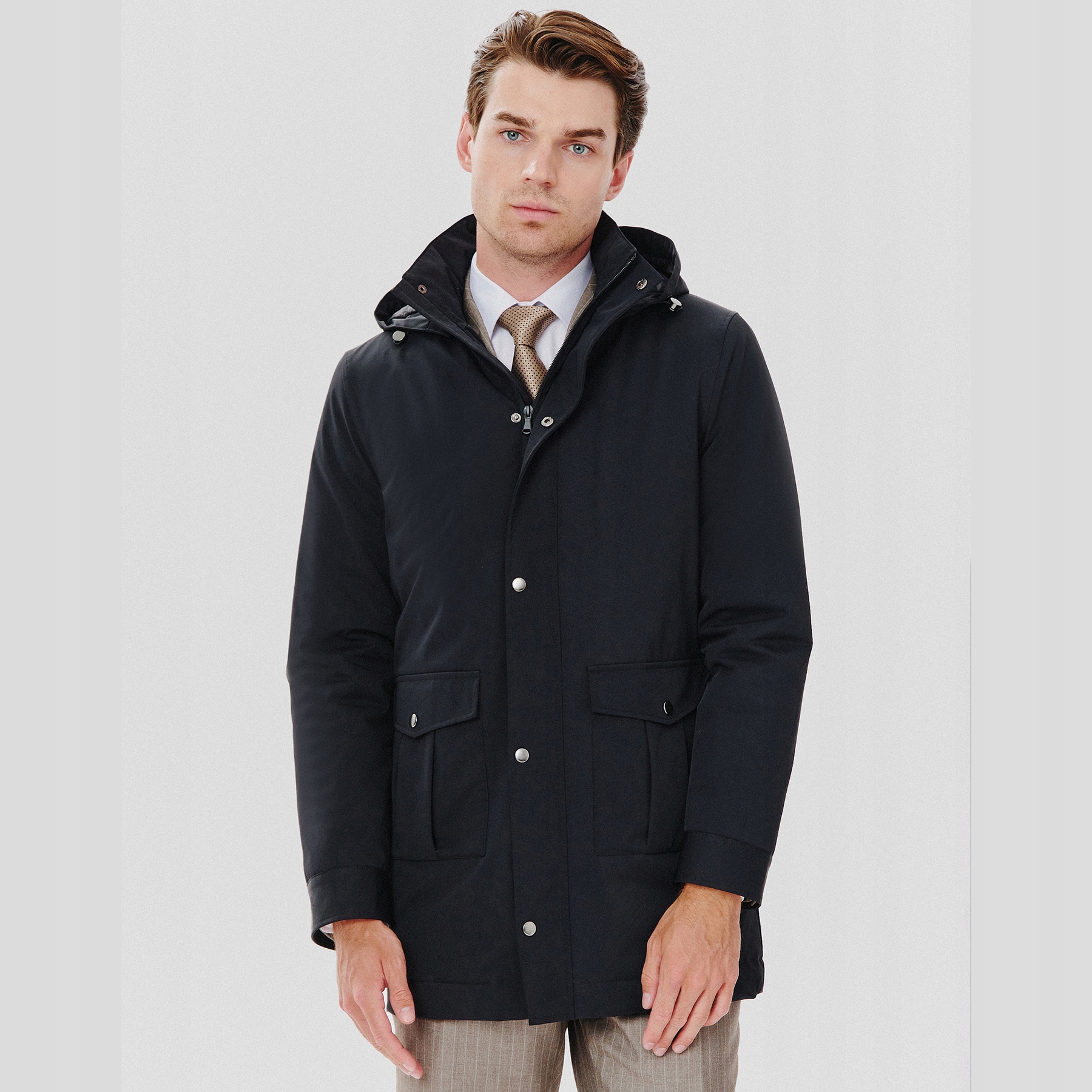 Tmavě modrá pánská péřová bunda Pako Lorente, velikost vel