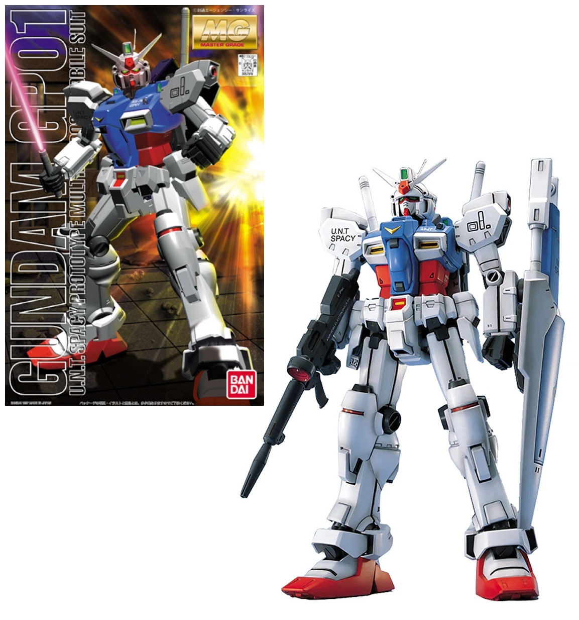 Bandai Mg 1/100 Gundam GP01 Master Grade model pro skládání Gunpla
