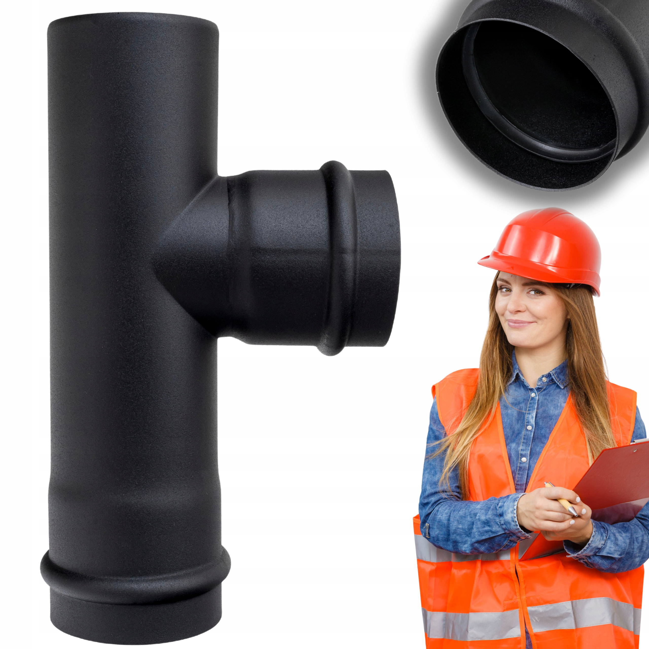 Trójnik S Revíziou Ø 80 mm 90° pre pece na pelety Darco Spkp Komin Pelet