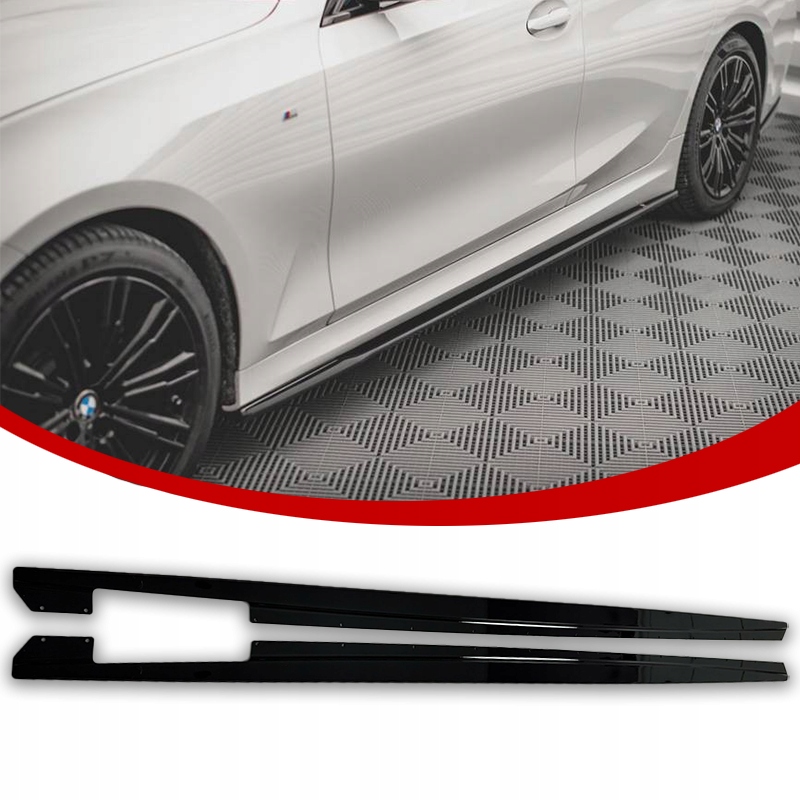 Bmw G20 G21 Boční Krytky Prahů Podpraží Spoilery M-balíček Černý Lesk
