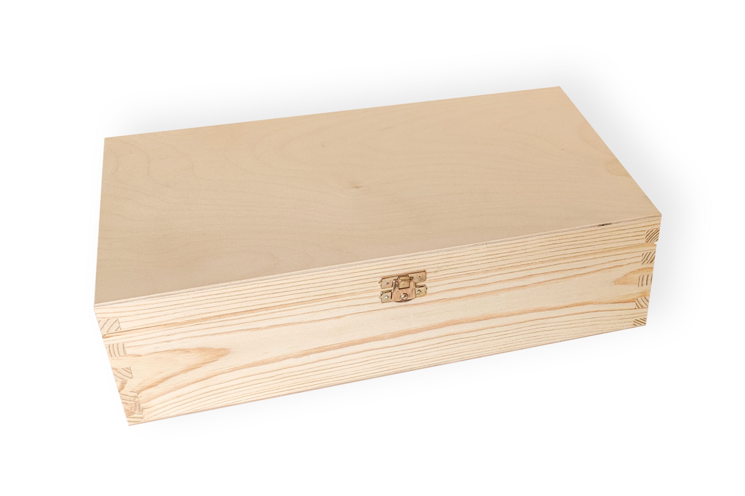 Skrzynka drewniana na dwa wina do DECOUPAGE pudełko