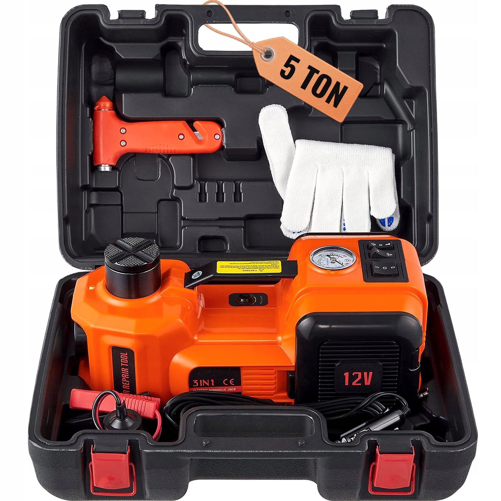 Vevor Elektrický zdvihák 5 t hydraulický zdvihák 155-450 mm