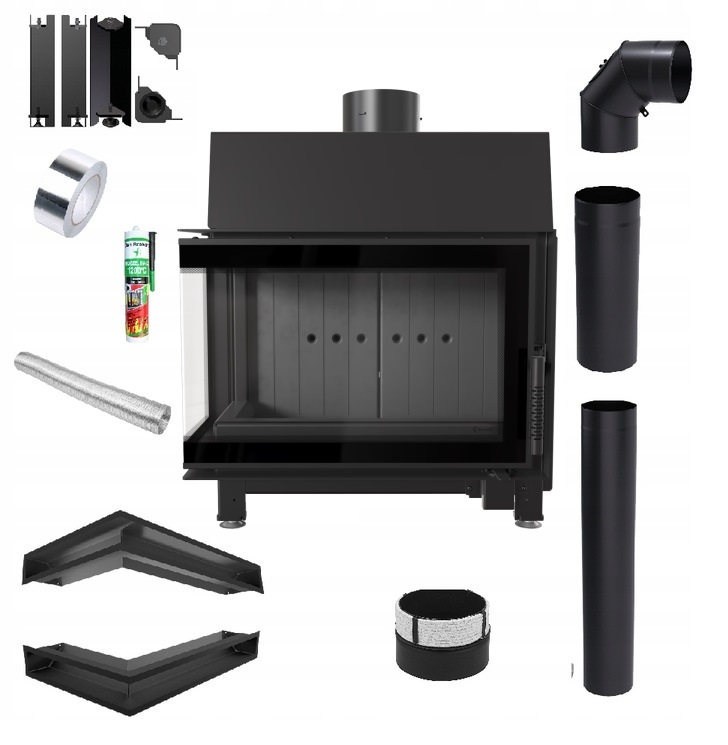 Krbová Vložka Krbová Simple S Levým Bs Černá Sada