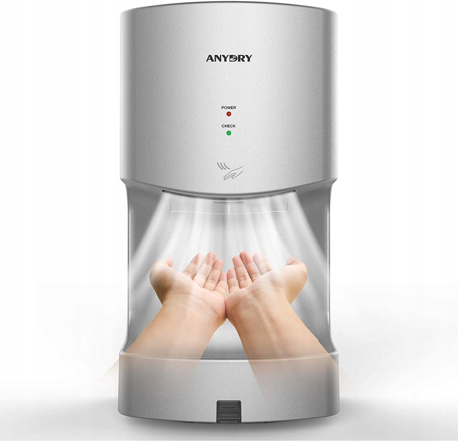 Automatická sušička rúk Abs 1650 W Hepa Strieborná Anydry 2630TS
