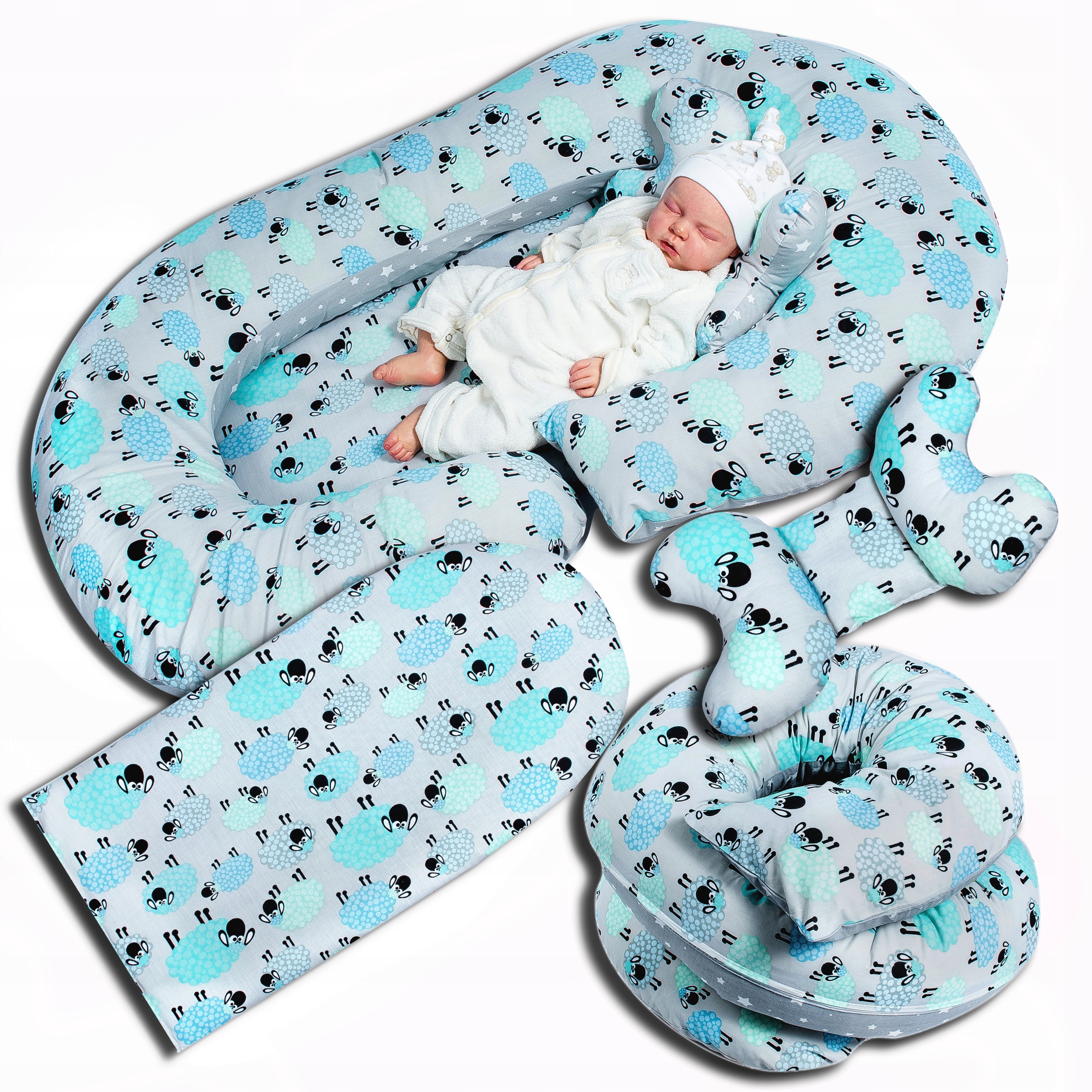 

Zestaw Poduszka ciążowa 4w1 antywstrząsowa