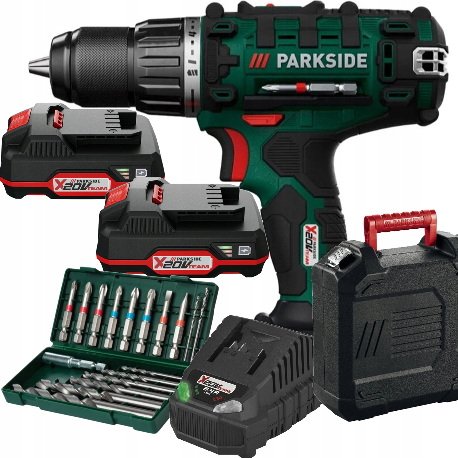 Parkside akumulatorowa wkrętarka 2x akumulator