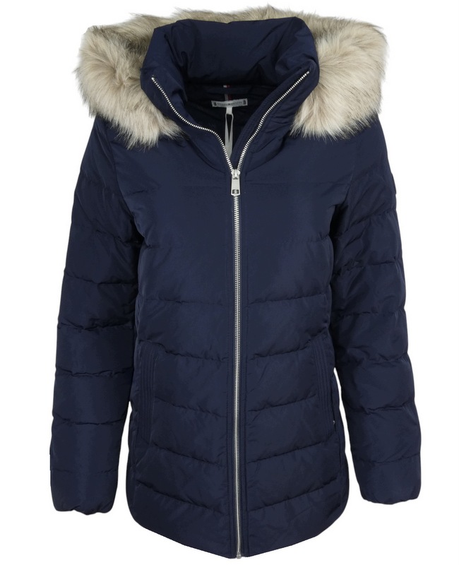 Tommy Hilfiger Kurtka damska, pikowana, puchowa, granatowa, XL