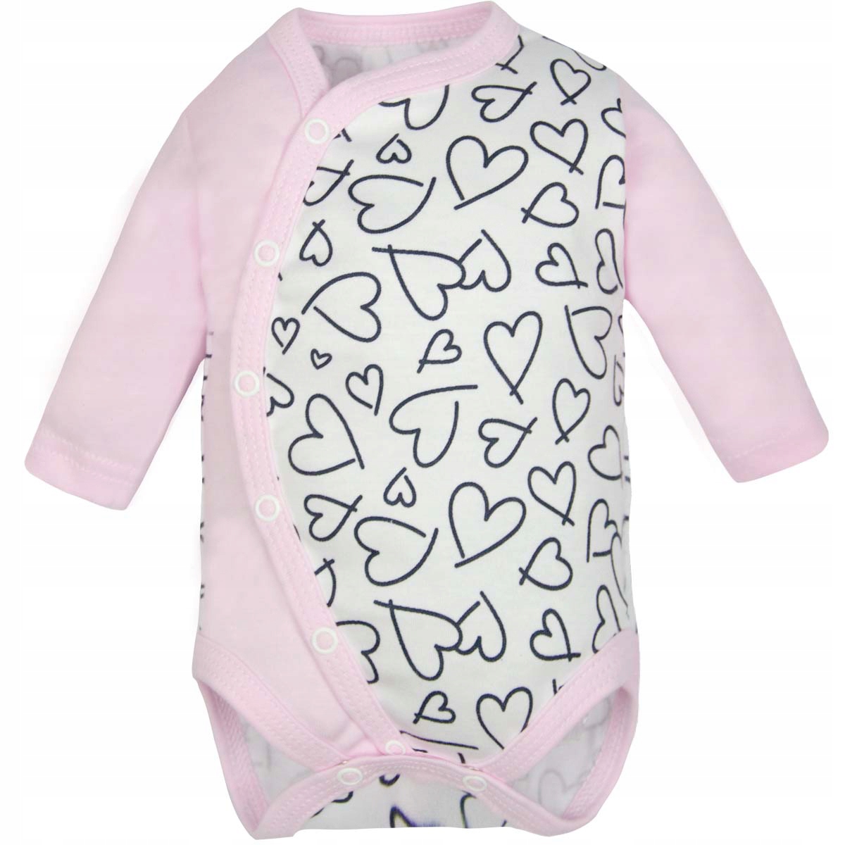 BODY ROZPINANE DŁUGI RĘKAW serca 56 WYPRAWKA