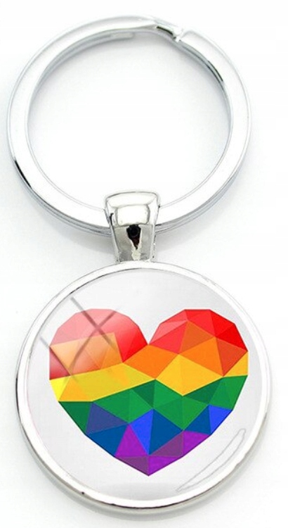 

Brelok tęczowe serce Pride Lgbt