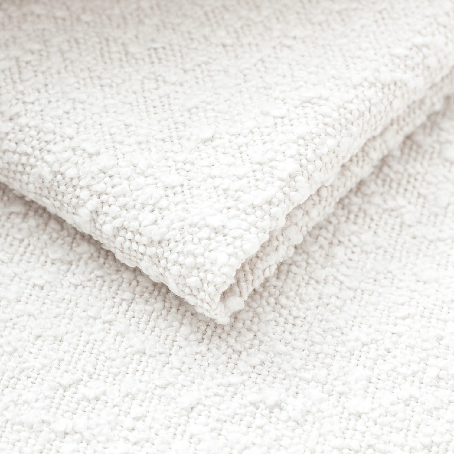 Potahová látka nejsilnější bukla na nábytek Pecora white (bouclé 1mb